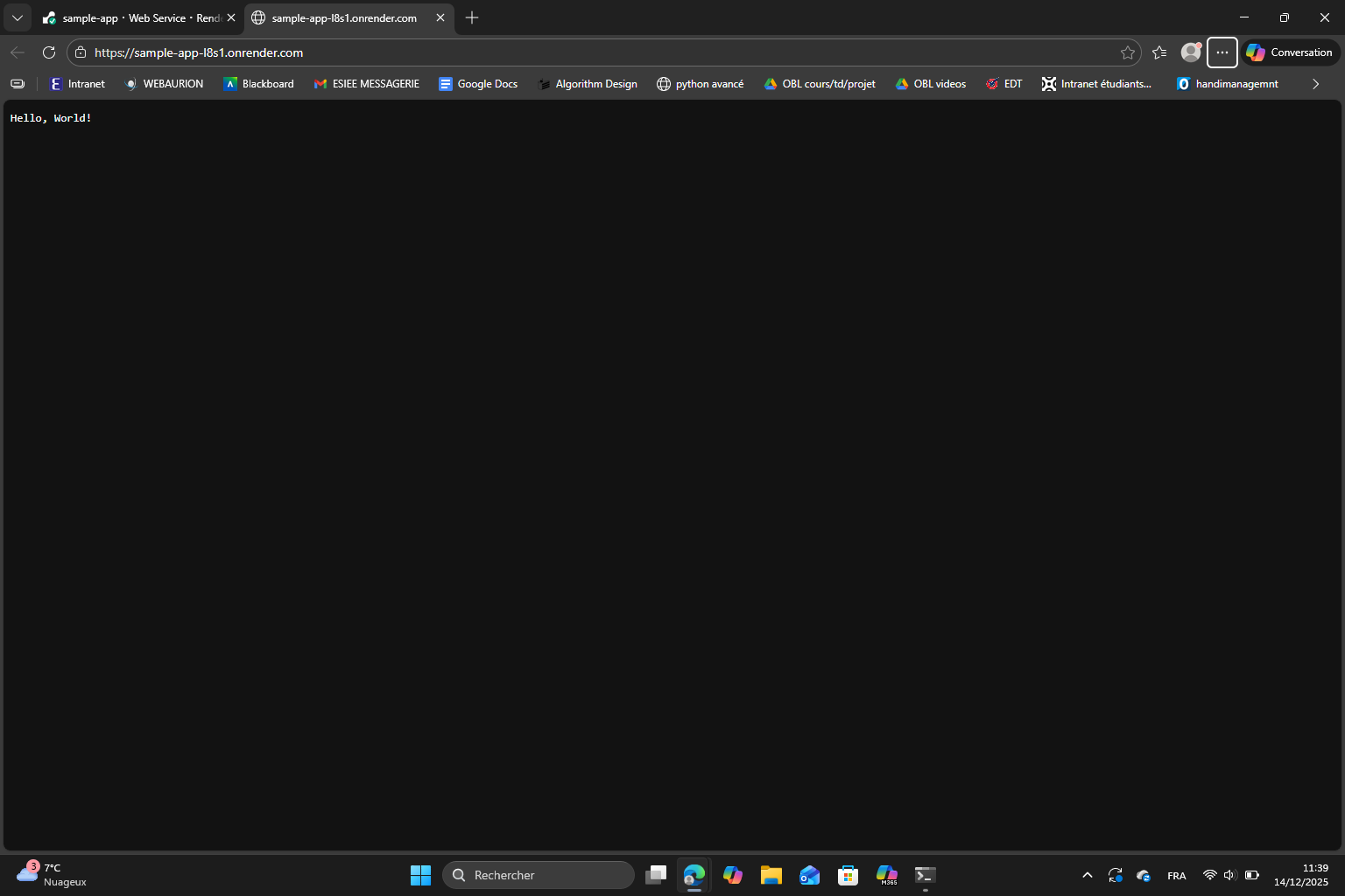 Hello World on Render