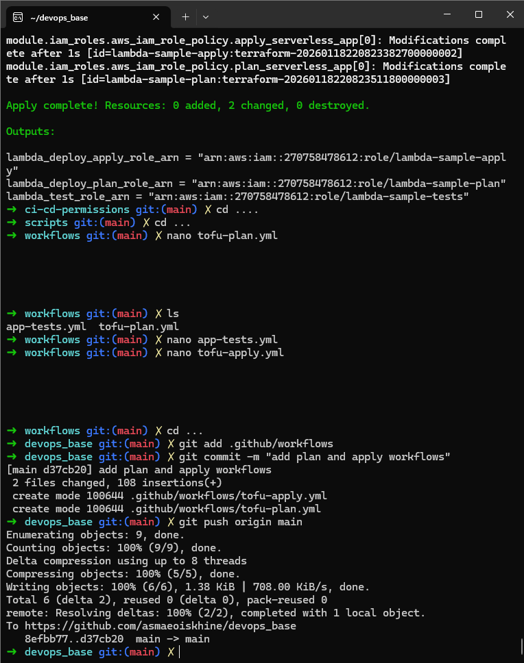 CD pipeline result 1