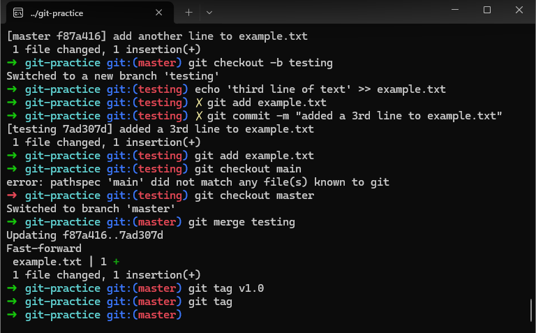 Git exercise 1