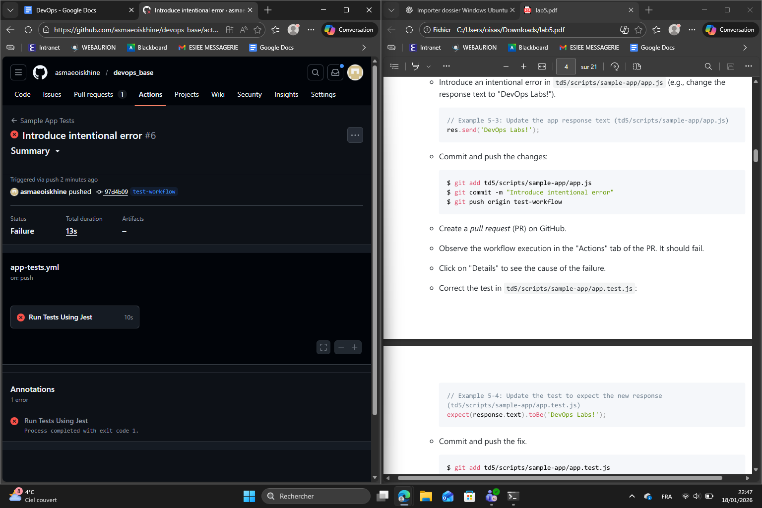 CI workflow result 3