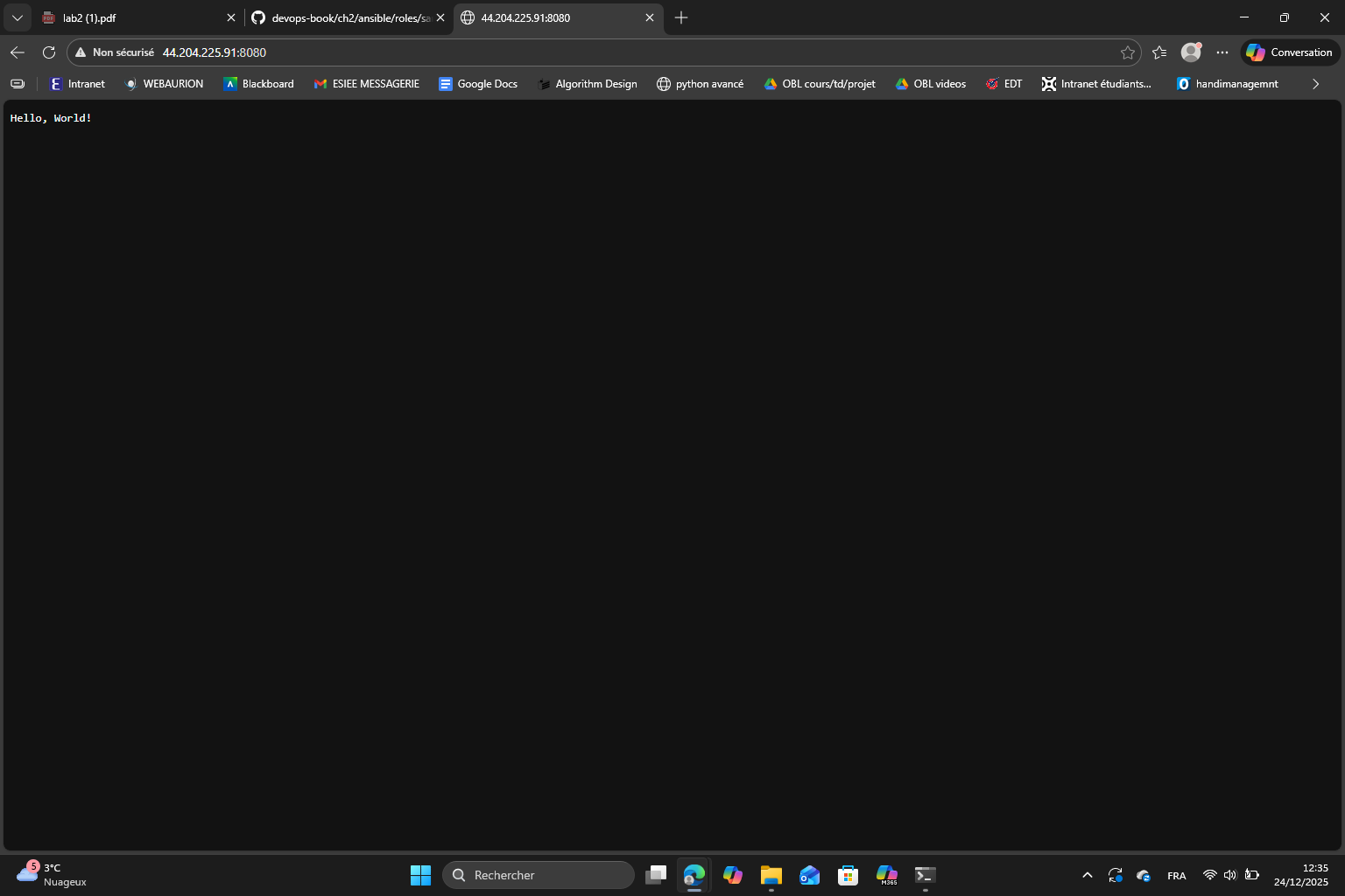 App running via Ansible