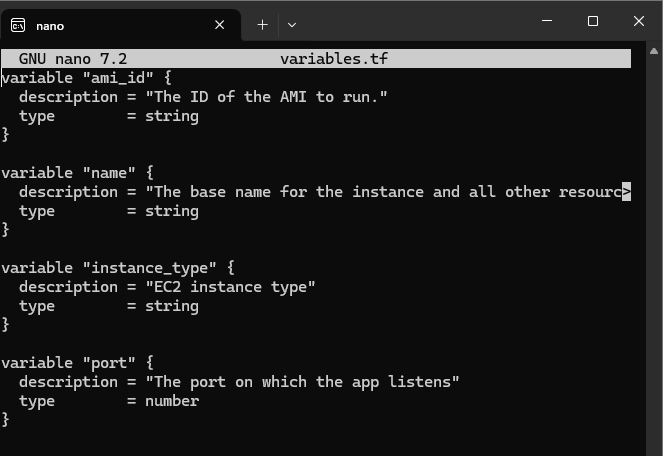 New variables in module