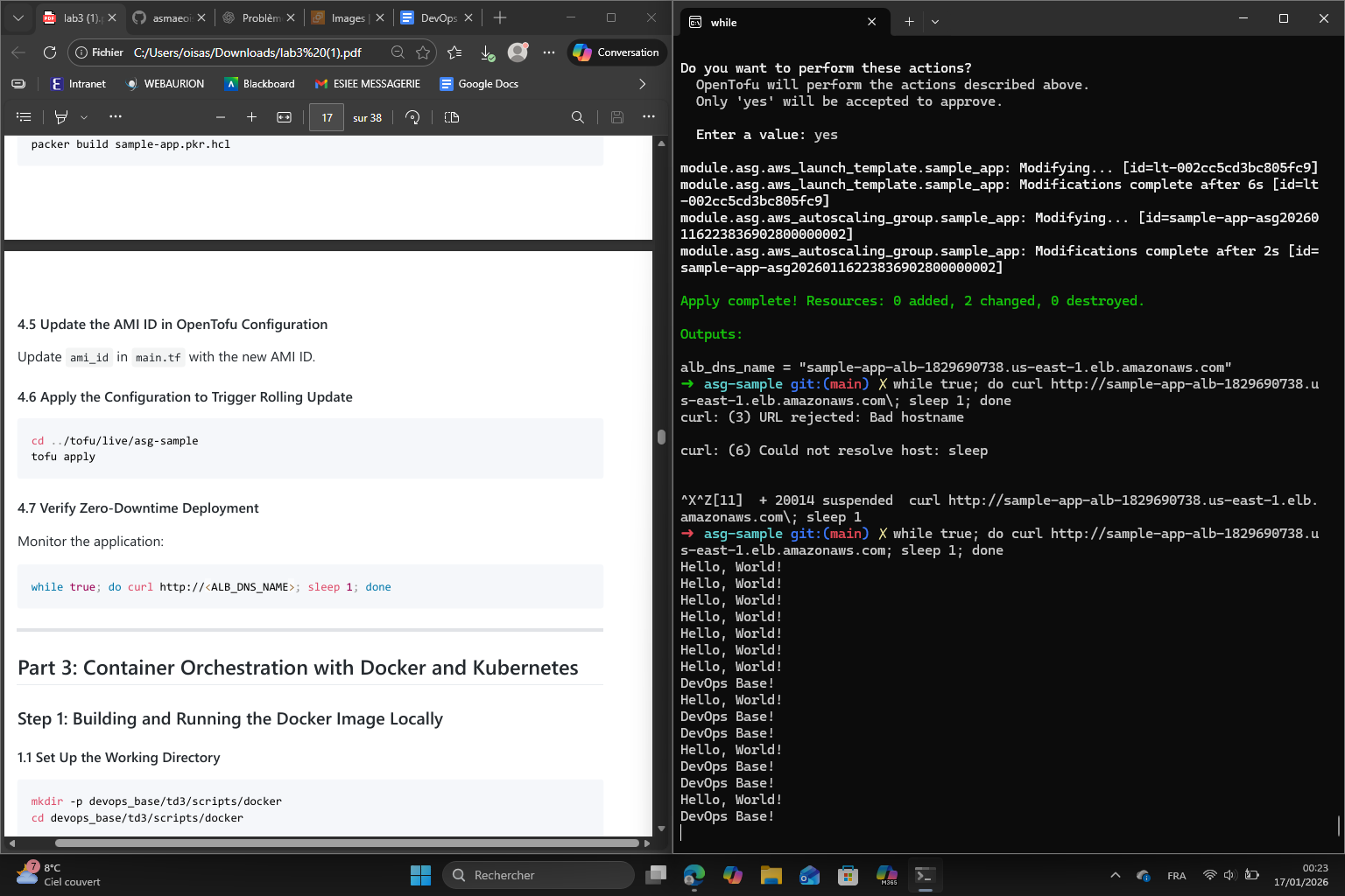 Final VM orchestration result