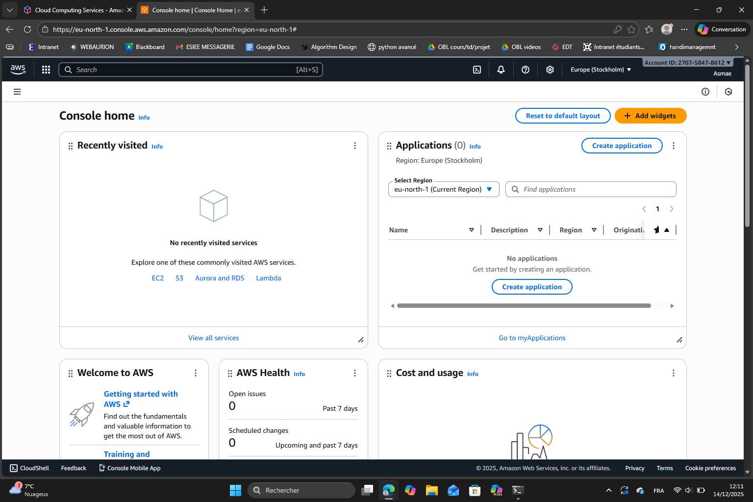 EC2 instance running